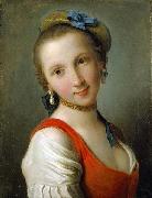 Pietro Antonio Rotari A Girl in a Red Dress painting